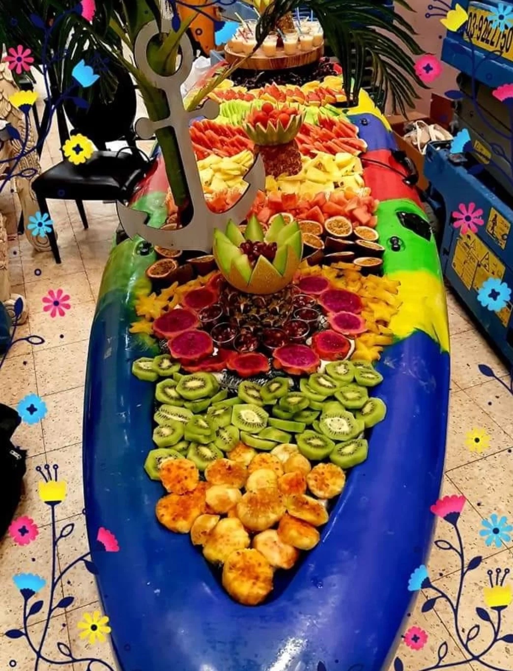 קיאק פירות 2 - דיל קיאק בשילוב שערות סבתא על מקל לד