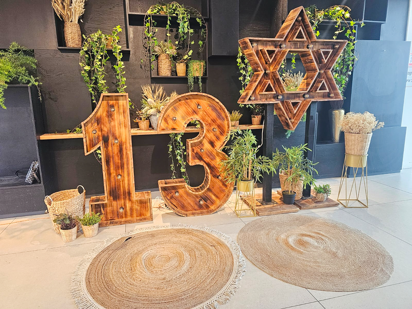 מגן דוד ענק מעץ 12
