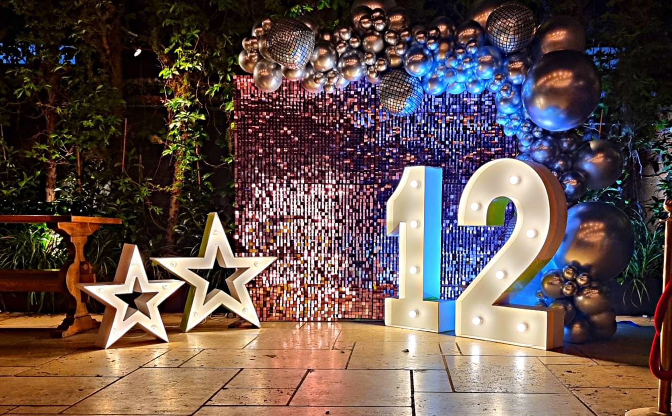 קיר פייטים לבת מצווה 14