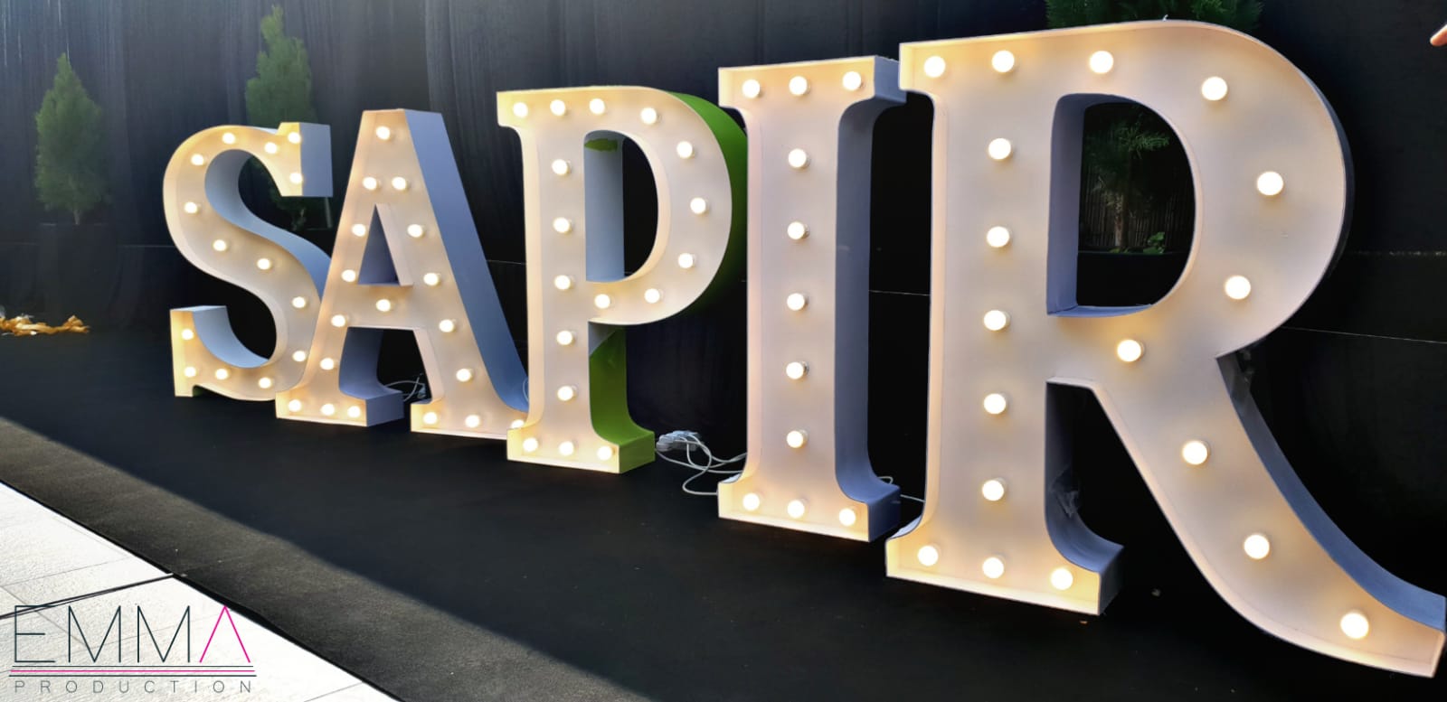 אותיות לבנות מוארות לבת מצווה 3